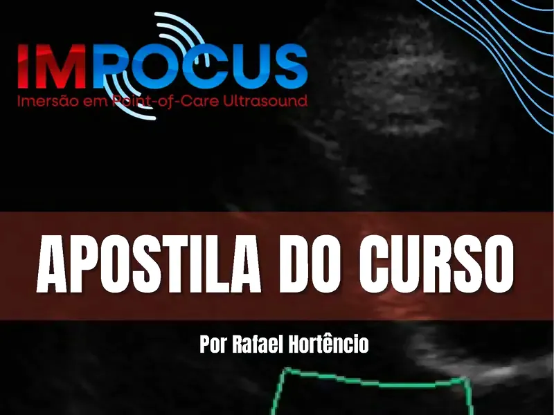 Capa da apostila do IMPOCUS, por Rafael Hortêncio, com imagem de Doppler colorido